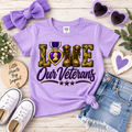 💜 Love Our Veterans Toddler T-Shirt | Rabbit Skins RS3301 | MOPHA Fundraiser
