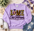 💜 Love Our Veterans Toddler Crewneck | MOPHA Fundraiser | Rabbit Skins RS3317