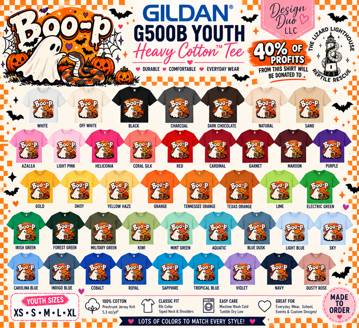 👻🐍 BOO-P! Ghost & Snake Halloween T-Shirt | Adult & Youth Sizes 🎃