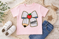 Toddler Kindergarten Bow Shirt | First Day of School Toddler Tee | Back to School Outfit | Cute Apple Bow Shirt | Rabbit Skins Tee