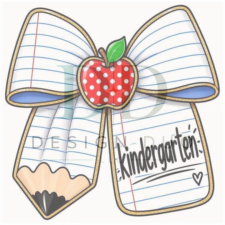 Toddler Kindergarten Bow Shirt | First Day of School Toddler Tee | Back to School Outfit | Cute Apple Bow Shirt | Rabbit Skins Tee