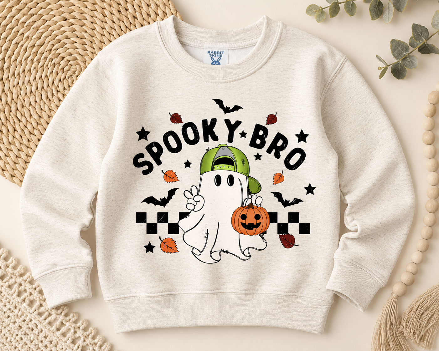 Spooky Bro Toddler Halloween Sweatshirt | Cute Ghost Crewneck | Rabbit Skins 3317 Fleece | Fall Toddler Pullover | Halloween Outfit