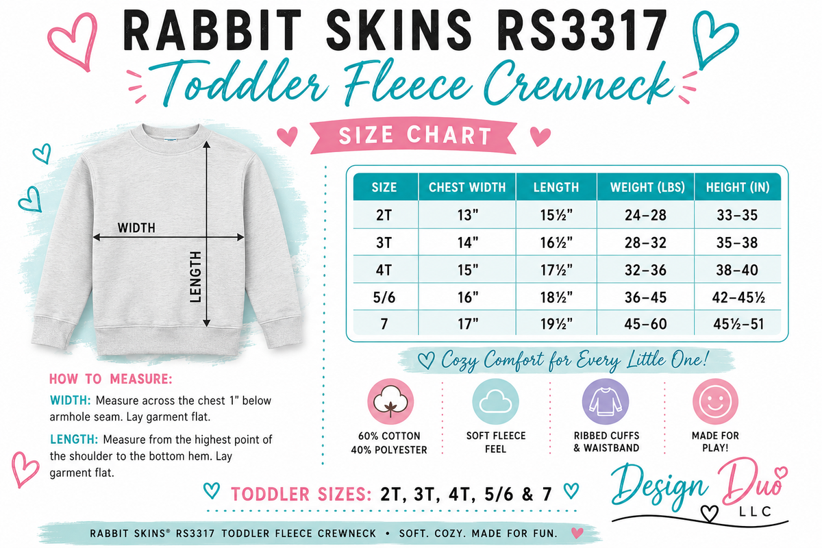 💜 Love Our Veterans Toddler Crewneck | MOPHA Fundraiser | Rabbit Skins RS3317