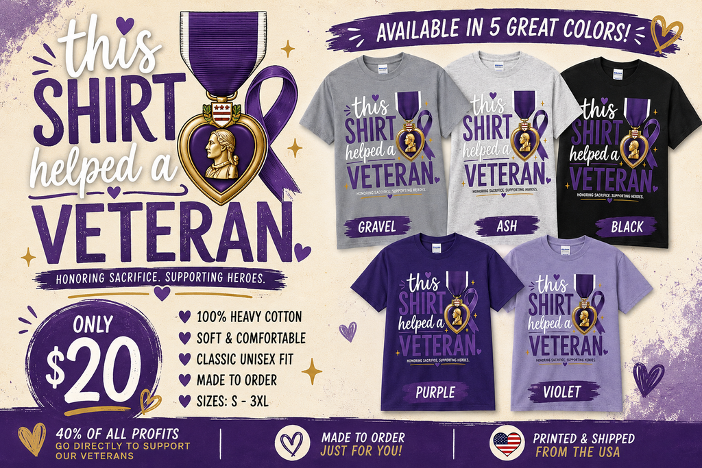 Adult Unisex Tee - This Shirt Helped a Veteran T-Shirt | Veteran Support Tee | Military Fundraiser Shirt | Gildan G500 Unisex Tee