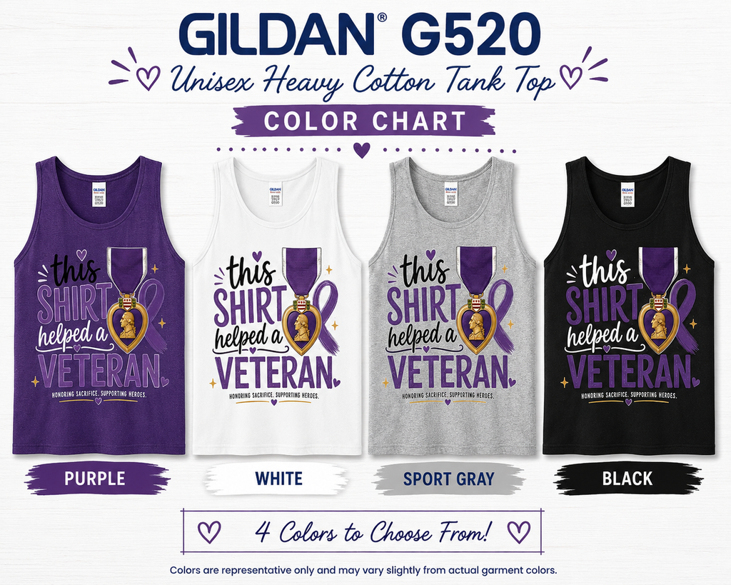 This Shirt Helped a Veteran Tank Top | Gildan G520 Unisex Tank | Veteran Support Shirt