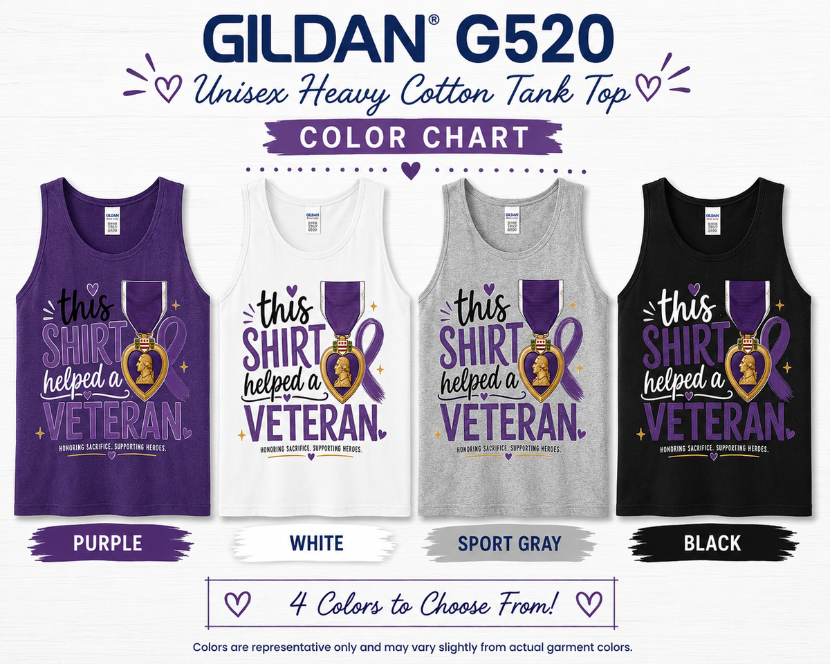 This Shirt Helped a Veteran Tank Top | Gildan G520 Unisex Tank | Veteran Support Shirt