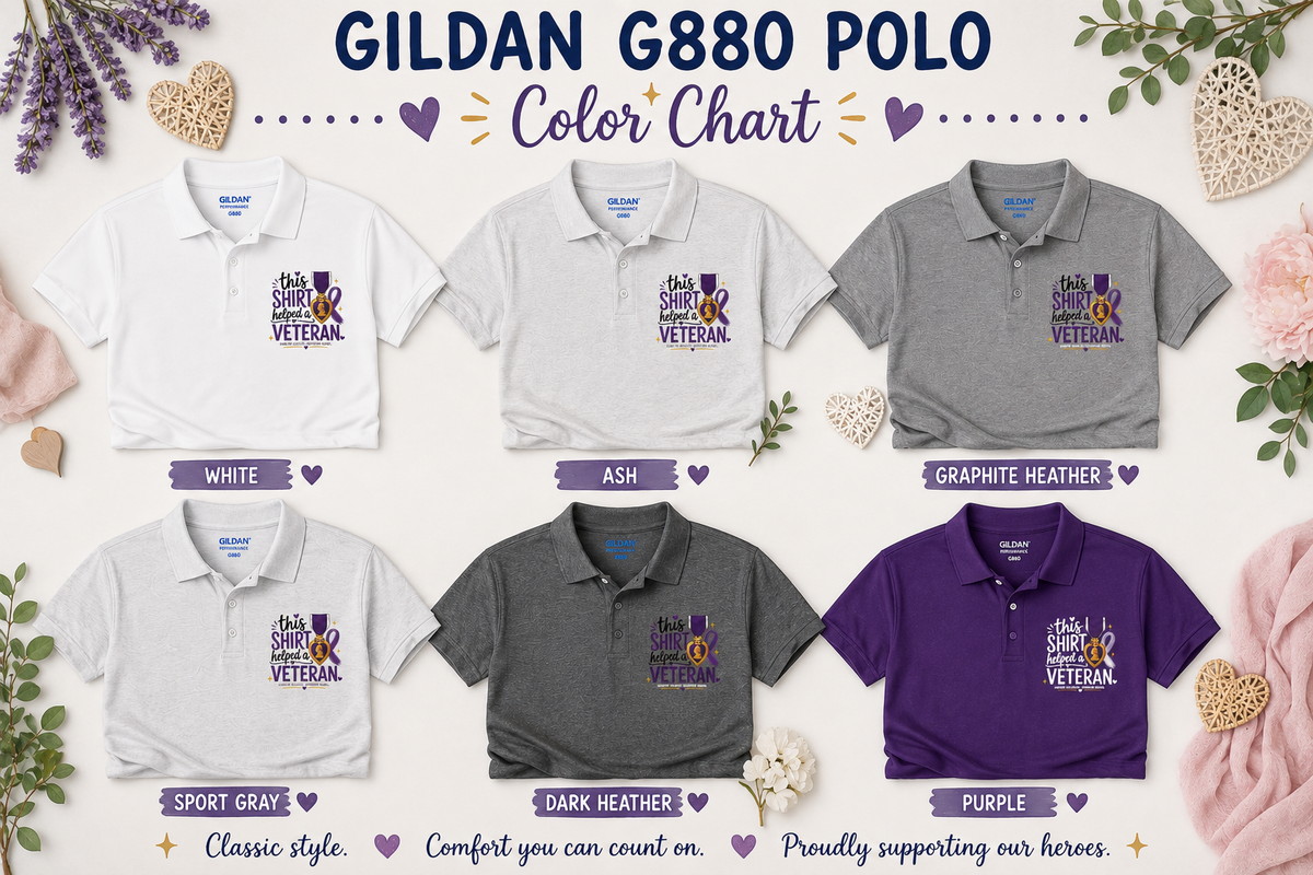 This Shirt Helped a Veteran Polo | Gildan G880 | Veteran Support Shirt