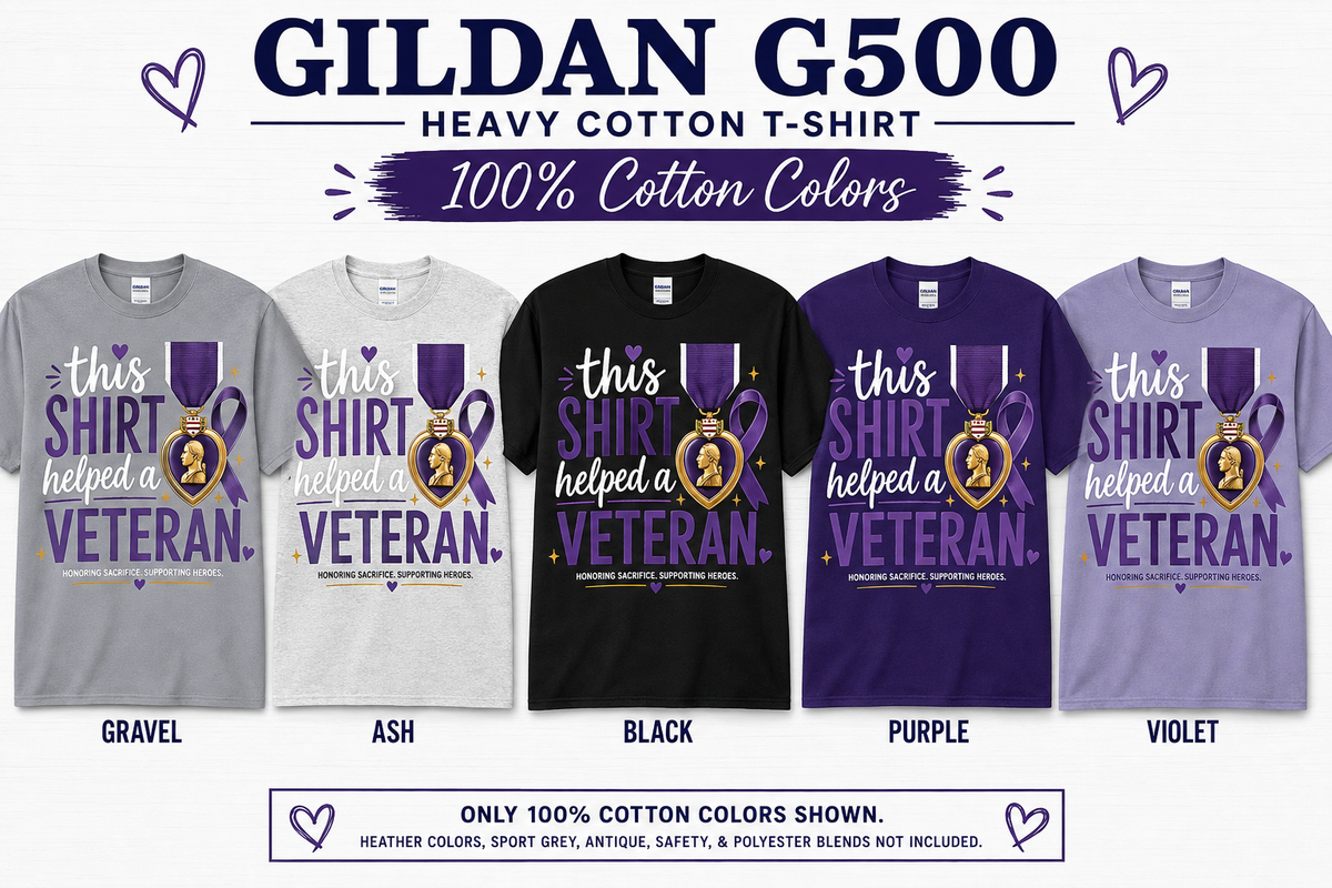 Adult Unisex Tee - This Shirt Helped a Veteran T-Shirt | Veteran Support Tee | Military Fundraiser Shirt | Gildan G500 Unisex Tee