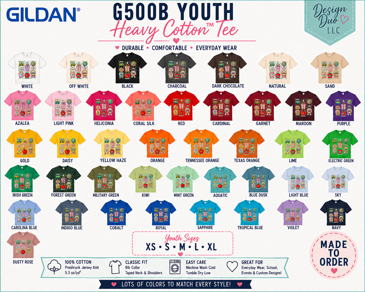 Back to School Youth Shirt, Cute School Graphic Tee, Gildan G500B Kids T-Shirt, Teacher Inspired Tee, First Day of School