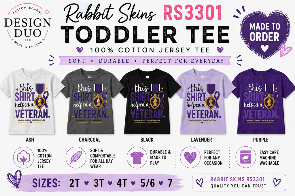 Toddler Tee - This Shirt Helped a Veteran | Veteran Support Shirt | Rabbit Skins RS3301