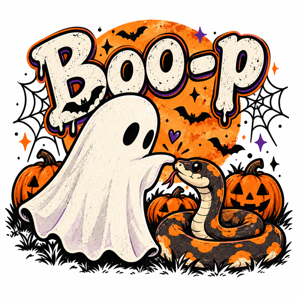 👻🐍 BOO-P! Ghost & Snake Halloween T-Shirt | Adult & Youth Sizes 🎃