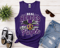 Real Heroes Wear Purple Tank Top | Veteran Support Shirt | MOPHA Tank | Veteran Support Shirt | Patriotic Tank Top