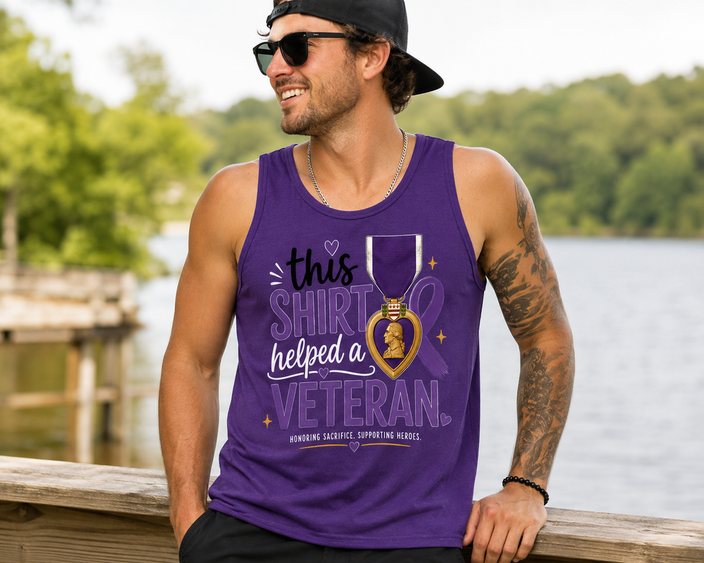 This Shirt Helped a Veteran Tank Top | Gildan G520 Unisex Tank | Veteran Support Shirt