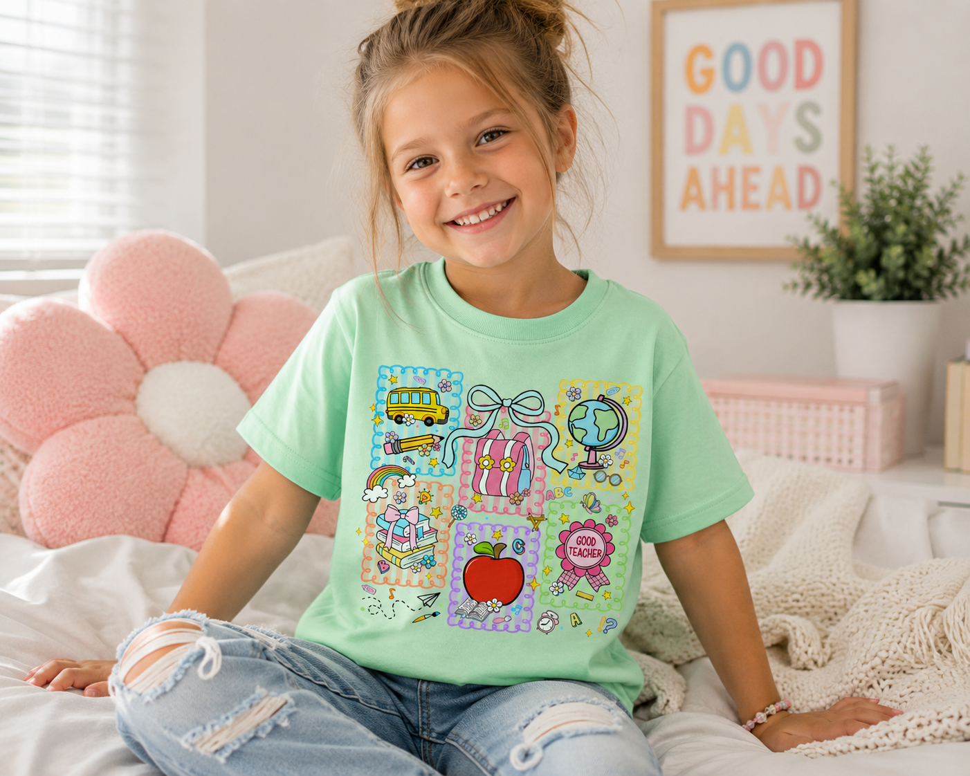 Back to School Youth Shirt, Cute School Graphic Tee, Gildan G500B Kids T-Shirt, Teacher Inspired Tee, First Day of School